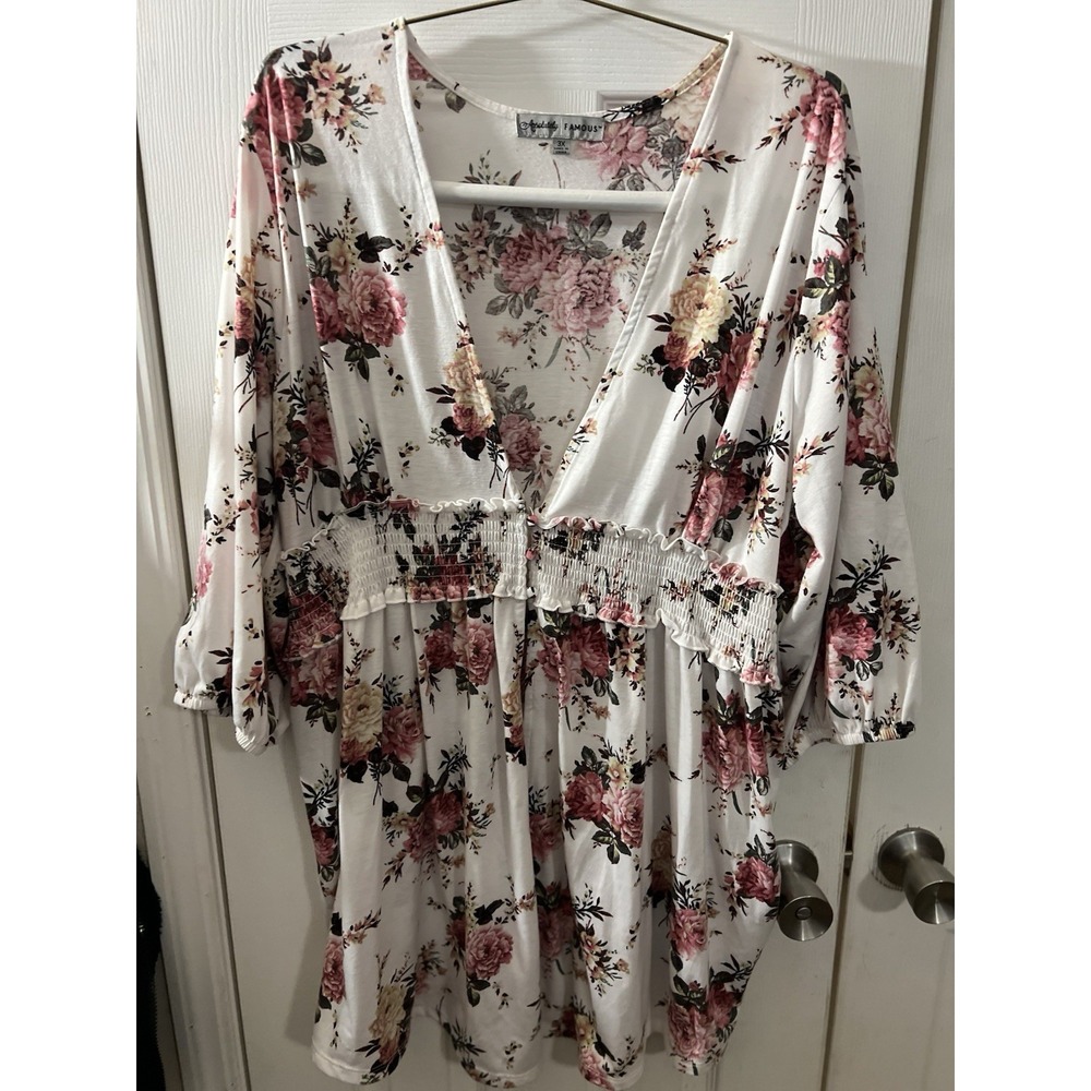 Almost Famous Plus Size 3X Robe Coverup Floral‎